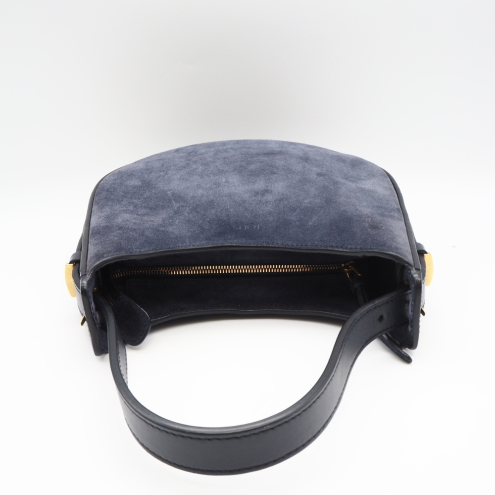 Tod's TOD’S Suede Leather Oboe Small Shoulder Bag - Handbag Navy Women's - Picture 8 of 16